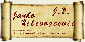Janko Milivojčević vizit kartica